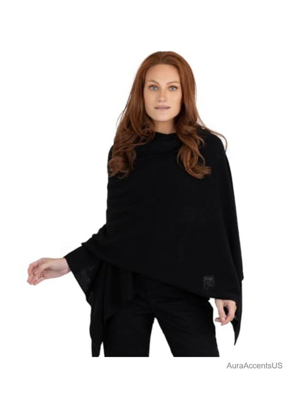 100% Two-Ply Cashmere Wrap Scarf Knitted Shawl Women Travel